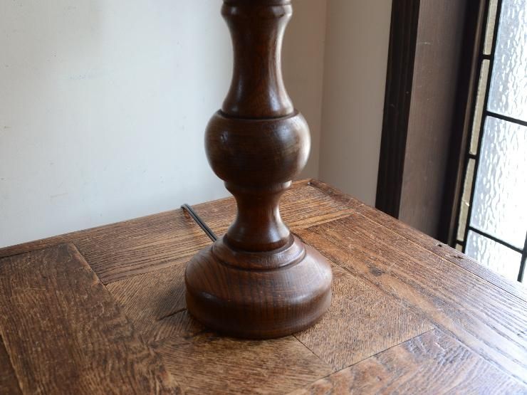 アンティーク　レザー　テーブル レザーシェード 真鍮テーブルランプ（H48cm）｜アンティーク照明