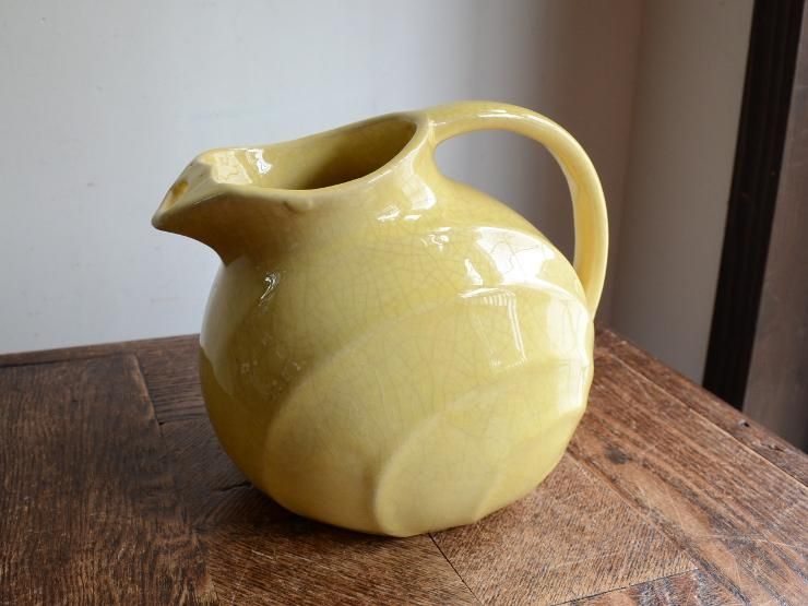 アンティーク　水差し アンティークシルバー×プレスドグラスのピッチャー（水差し