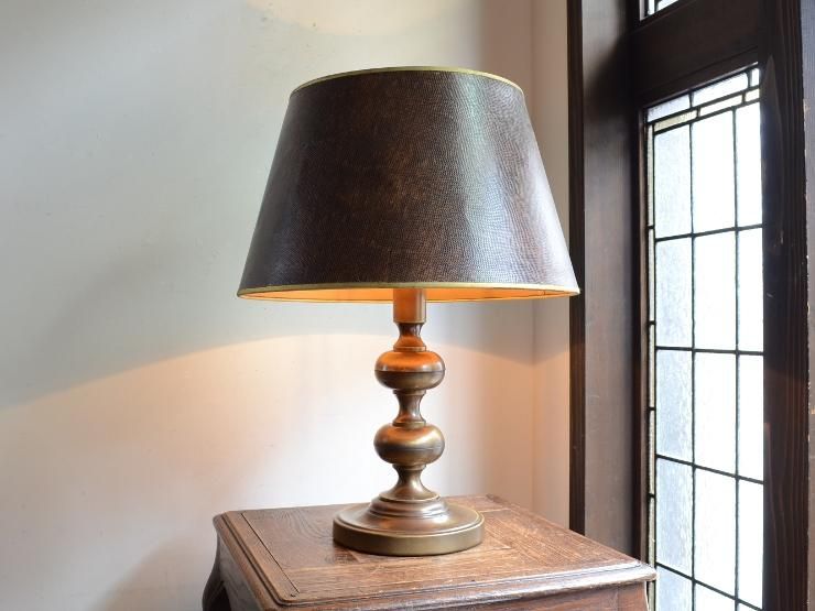 アンティーク　テーブルランプ ヴィンテージ シェード付 テーブルランプ（H40cm