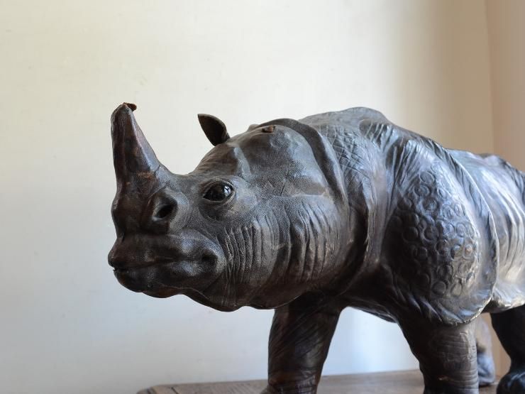 古材　オブジェ ヴィンテージ 山羊モチーフ オブジェ（割れあり）｜アンティーク