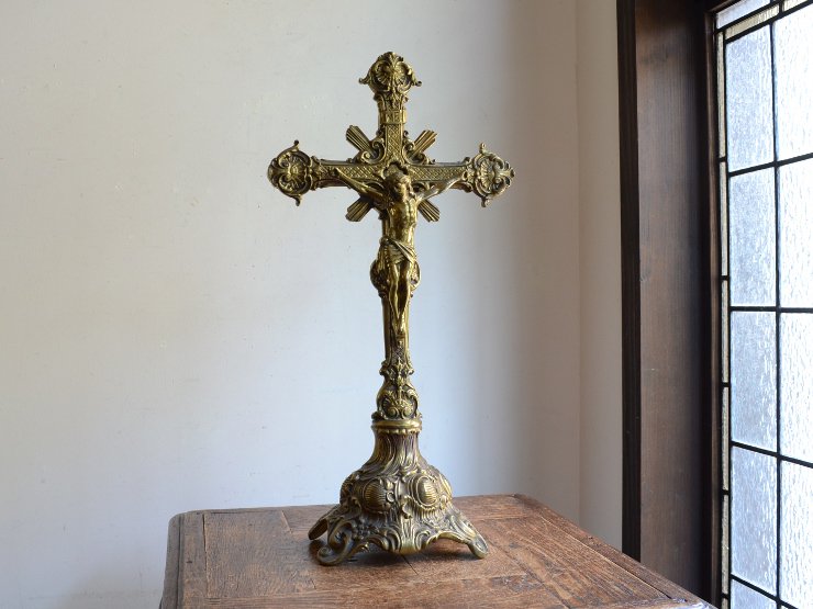 アンティーク クロス（十字架） 真鍮卓上オブジェ｜アンティーク雑貨｜CHELSEA antique＆decoration（チェルシー）