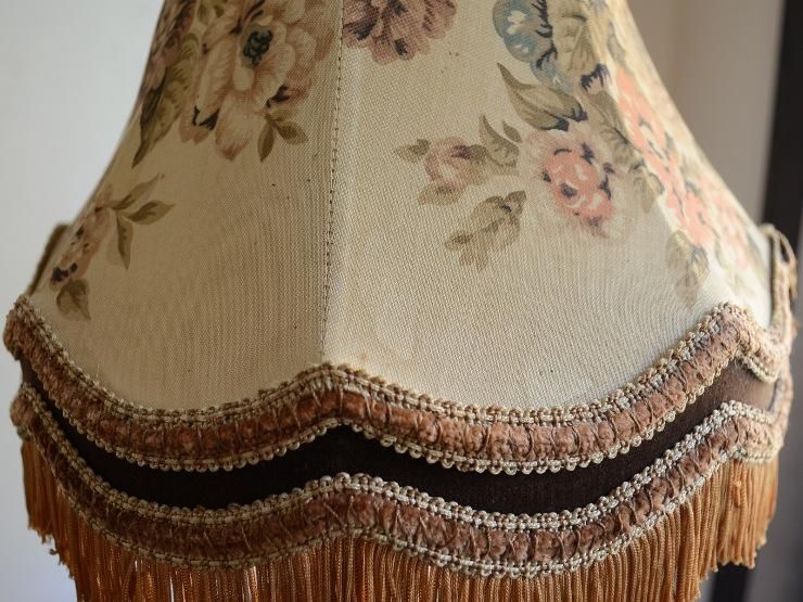 アンティーク シェード付 マーブル テーブルランプ（H52cm