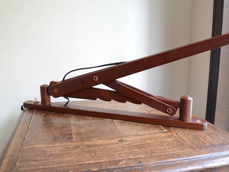 ヴィンテージ 木製アームウォールランプ｜アンティーク照明