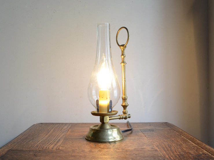 ヴィンテージ キャンドルホルダー型 真鍮テーブルランプ（H25.5cm）｜アンティーク照明・ランプ｜CHELSEA  antique＆decoration（チェルシー）