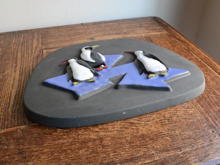 ヴィンテージ ペンギンモチーフ陶器オブジェ｜アンティーク雑貨