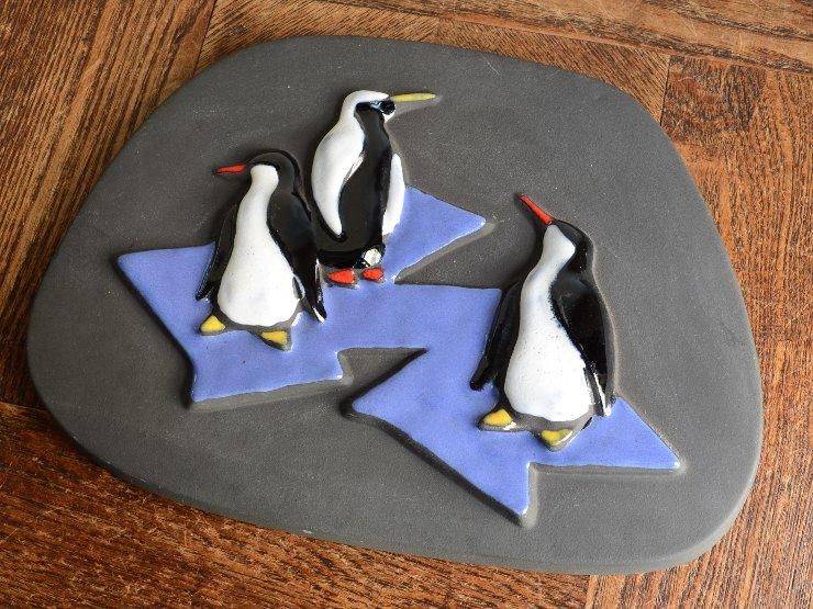 ヴィンテージ ペンギンモチーフ陶器オブジェ｜アンティーク雑貨