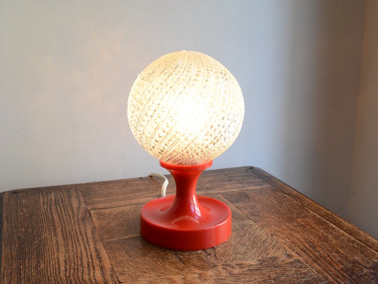 ヴィンテージ デザインガラス テーブルランプ (H20.5cm)｜アンティーク照明・ランプ｜CHELSEA antique