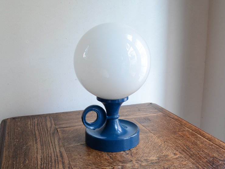 ヴィンテージ デザインガラス テーブルランプ (H22cm)｜アンティーク 