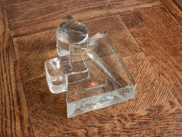 ヴィンテージ ガラス キャンドルホルダー (H13cm)｜アンティーク雑貨｜CHELSEA antique＆decoration（チェルシー）
