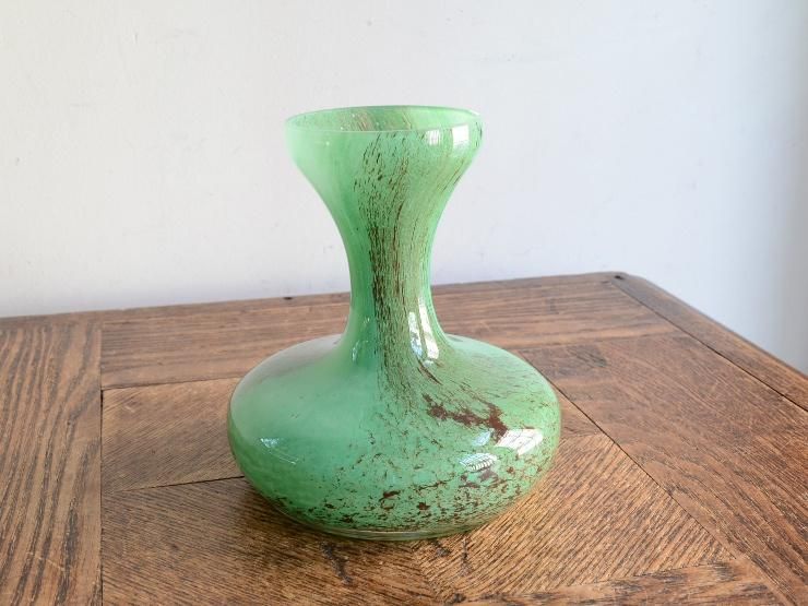 ヴィンテージガラス フラワーベース (H12cm) ｜アンティーク雑貨