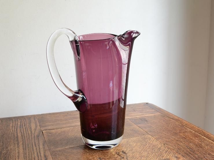 ヴィンテージ ガラス フラワーベース (H19cm)｜アンティーク雑貨