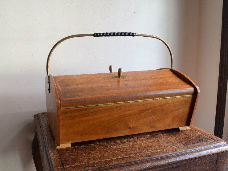 ヴィンテージ 木製 ソーイングボックス