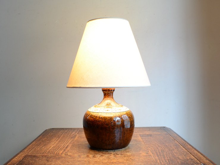 ヴィンテージ 陶器 テーブルランプ (H30cm)｜アンティーク照明・ランプ