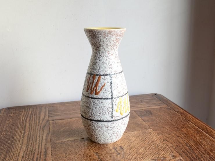 アンティーク　花器　flower vase  フラワーべース Vintage Flower motif glass flower vase/ビンテージ ガラス