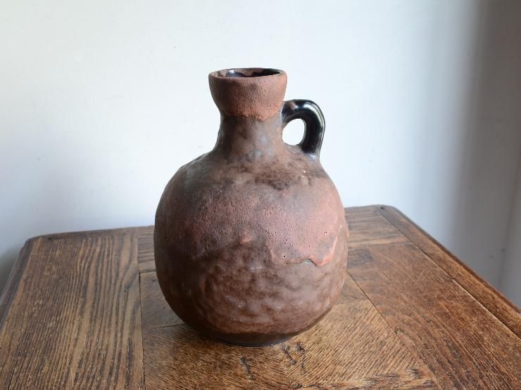 ヴィンテージ 陶器フラワーベース（H18.5cm）｜アンティーク雑貨