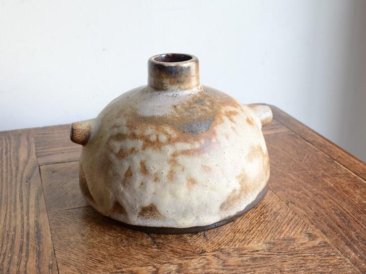 ヴィンテージ 陶器フラワーベース（H12cm）｜アンティーク雑貨