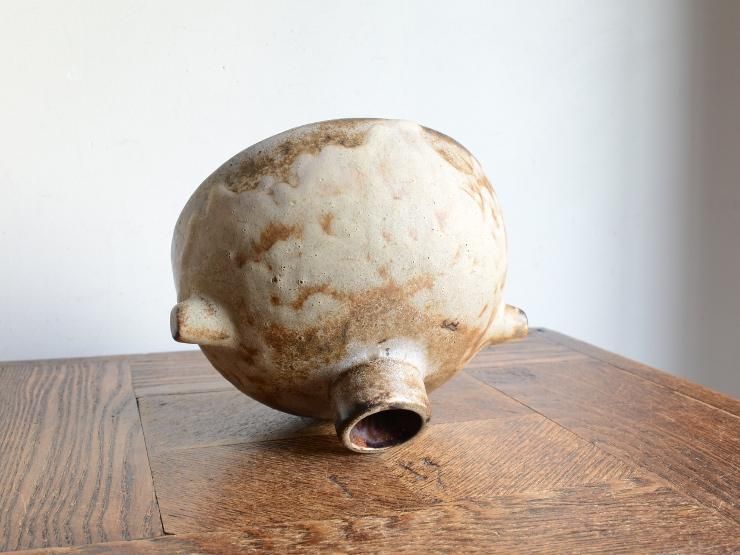 ヴィンテージ 陶器フラワーベース（H12cm）｜アンティーク雑貨