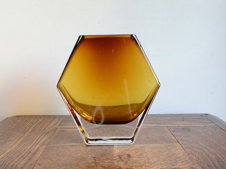 [new] ヴィンテージ ガラス フラワーベース（H14.5cm）