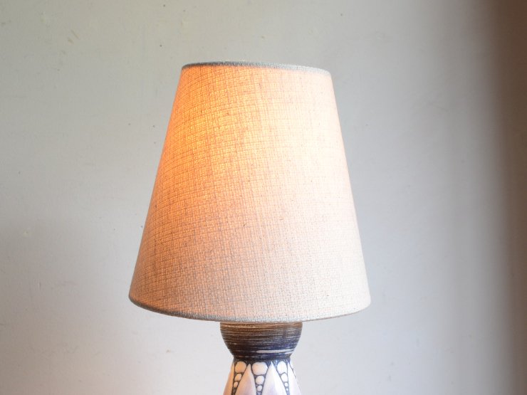 ヴィンテージ 陶器 テーブルランプ (H26.5cm)｜アンティーク照明 