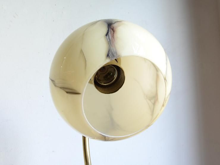 ヴィンテージ ミルクガラスシェード付 テーブルランプ｜アンティーク