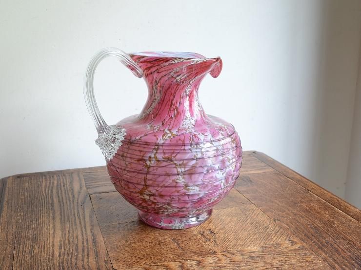 ヴィンテージ デザインガラス フラワーベース（H19cm