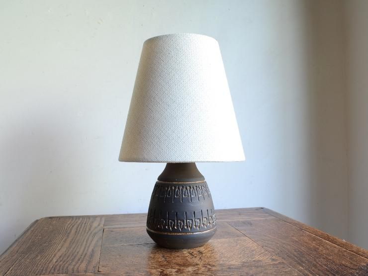ヴィンテージ 陶器 テーブルランプ (H24cm)｜アンティーク照明・ランプ