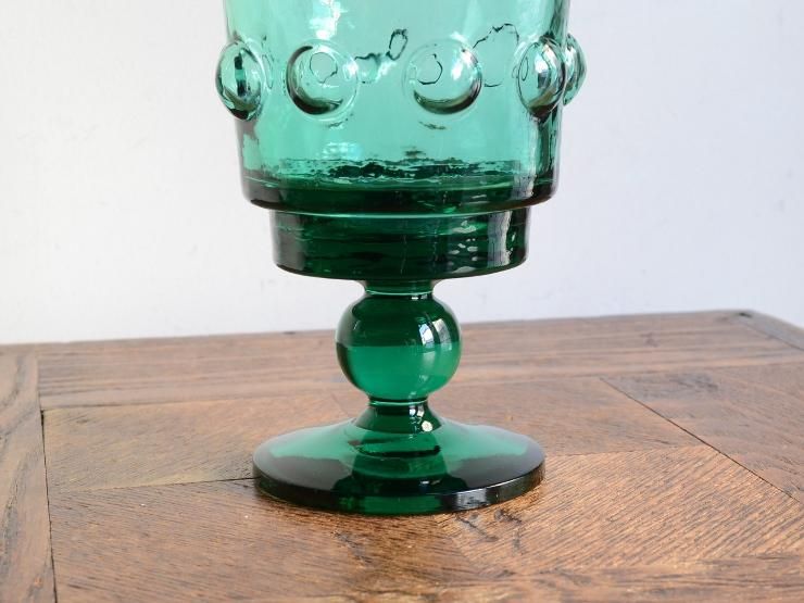 ガラス花瓶　ヴィンテージ　フラワーベース ヴィンテージ ガラス フラワーベース (H32cm)｜アンティーク雑貨