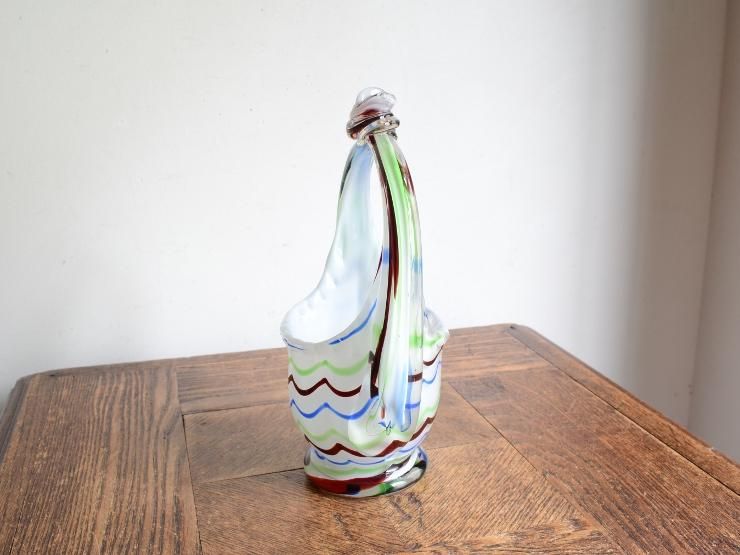 ヴィンテージ ガラス フラワーベース (H20cm)｜アンティーク雑貨