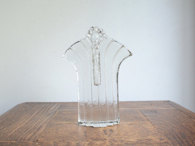 [new] ヴィンテージ ガラス フラワーベース (H16.5cm)