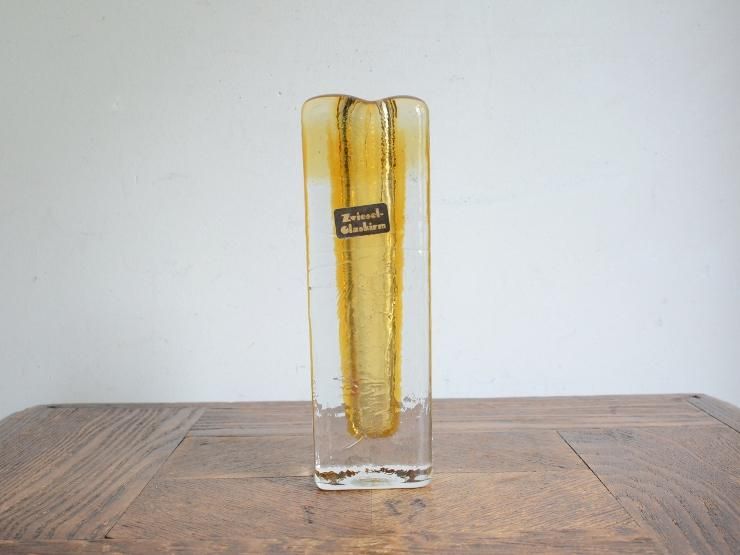 ヴィンテージ ガラス フラワーベース (H15.5cm)｜アンティーク