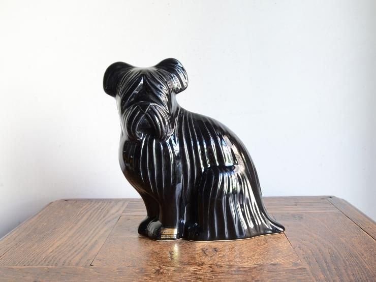 【昭和ビンテージ】希少品。犬の陶器/インテリア/ オブジェ/アンティーク クーポン 昭和レトロ 犬 親子 コリー犬 陶器 置物 インテリア