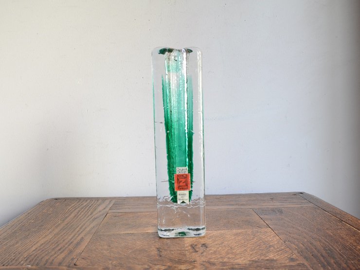 [new] ヴィンテージ ガラス フラワーベース (H18.5cm)
