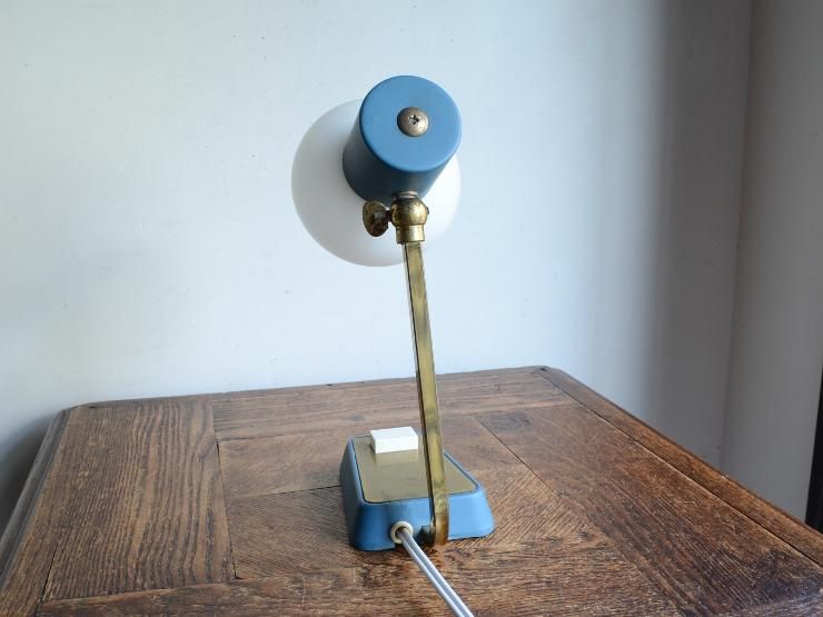 ヴィンテージ デザインガラス デスクライト（H22cm）｜アンティーク