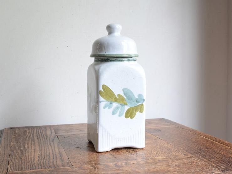 ヴィンテージ 蓋付き陶器 ポット (小物入れ) ｜アンティーク雑貨