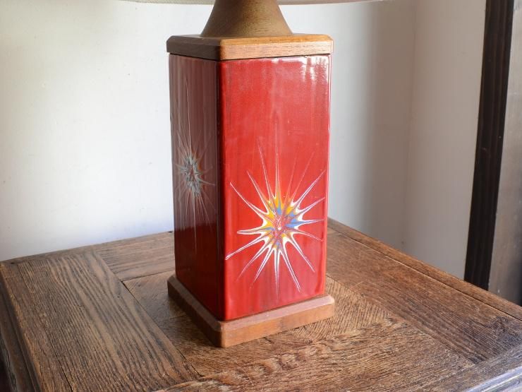 ヴィンテージ 陶器 テーブルランプ (H45cm)｜アンティーク照明