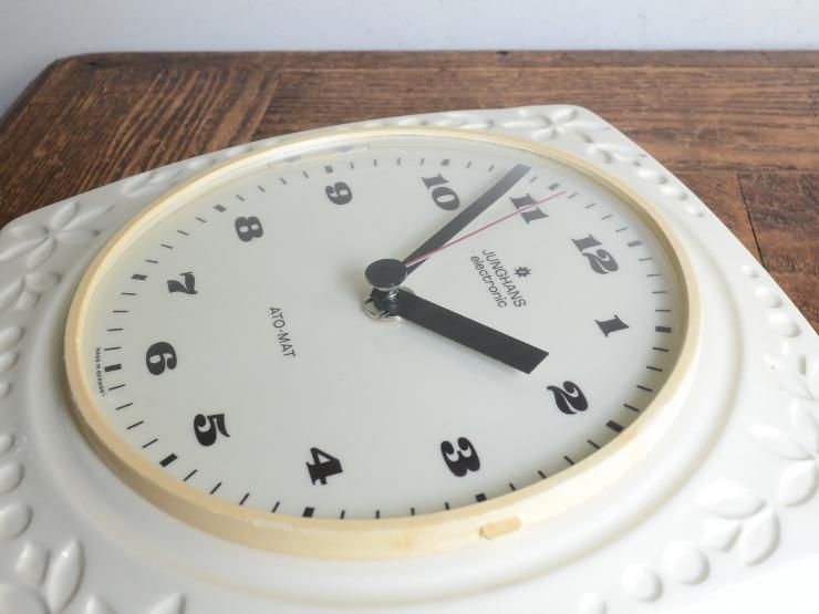 古陶器　時計板 ヴィンテージ 陶器ウォールクロック（掛け時計）｜アンティーク