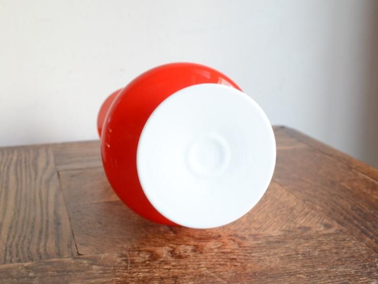 ヴィンテージ ミルクガラス フラワーベース（H22cm）｜アンティーク