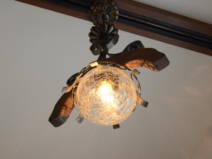 ヴィンテージ デザインガラス ペンダントランプ｜アンティーク照明