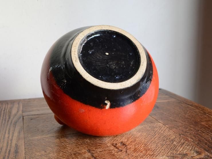 ヴィンテージ 陶器フラワーベース（H13cm）｜アンティーク雑貨