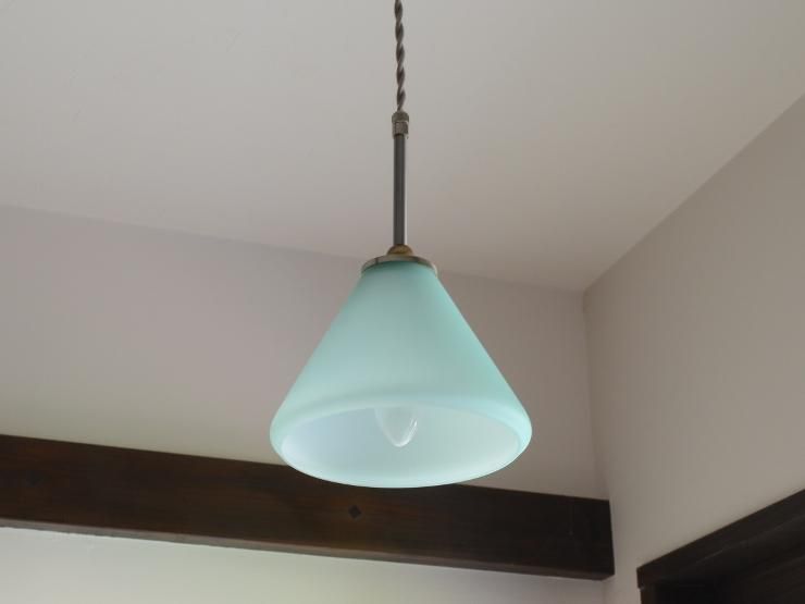 ヴィンテージ デザインガラス ペンダントランプ｜アンティーク照明