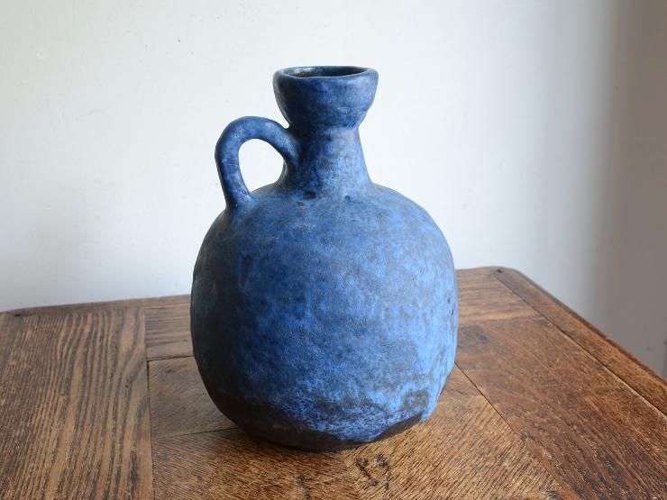 ヴィンテージ 陶器フラワーベース（H19cm）｜アンティーク雑貨