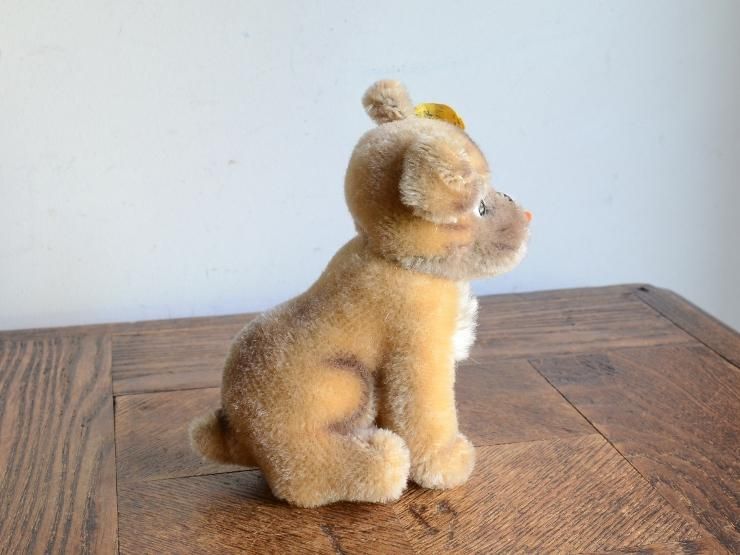 ヴィンテージ 犬 古本【チャン】 ヴィンテージ Steiff（シュタイフ） 犬 ぬいぐるみ（H13.5cm