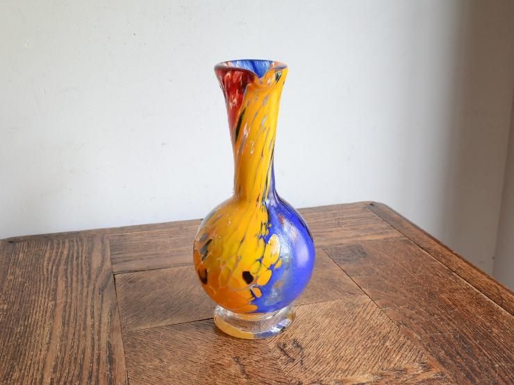 ヴィンテージ フラワーベース 色硝子 デザイナー インテリア 164308664_o2.jpg?