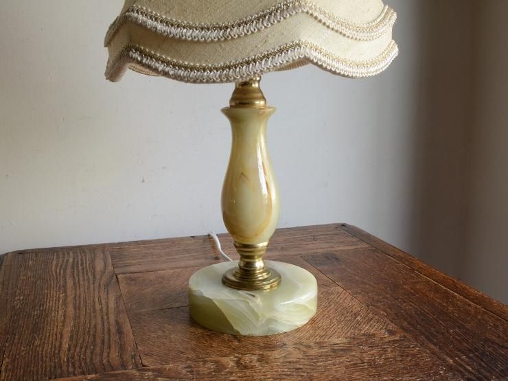希少 80s Antique 大理石ランプ VINTAGE brass floor lamp embossed designed with original