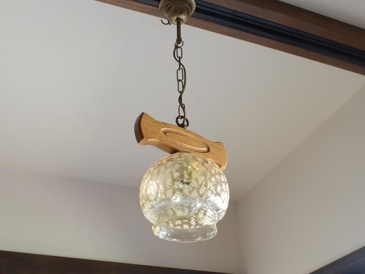 ヴィンテージ デザインガラス ペンダントランプ｜アンティーク照明