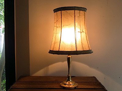 ヴィンテージ 魚皮シェードスタンドランプ｜アンティーク照明・ランプ
