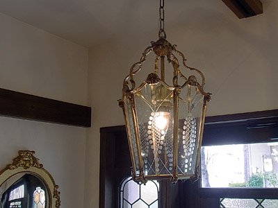 文様入り6面ガラス ペンダントランプ｜アンティーク照明・ランプ｜CHELSEA antique＆decoration（チェルシー）