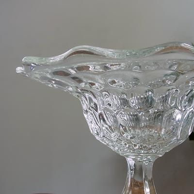 ビンテージコンポート アンティーク雑貨｜ヴィンテージ クリアガラスコンポート