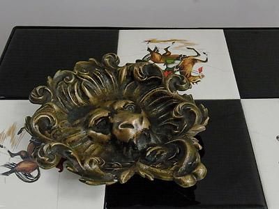 アンティーク雑貨｜ヴィンテージ ライオン真鍮トレイ｜CHELSEA