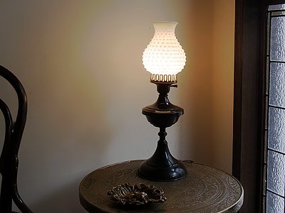 60's ミルクガラス スタンドランプ｜アンティーク照明・ランプ 